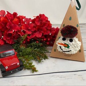 Fuzzy Snowman Sock Ornament Box